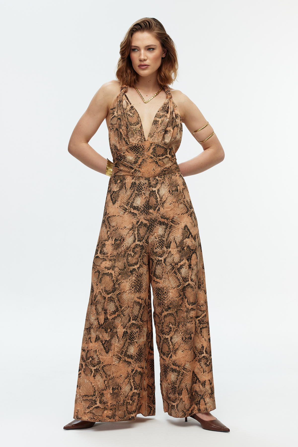 Kușaklı  maxi tulum