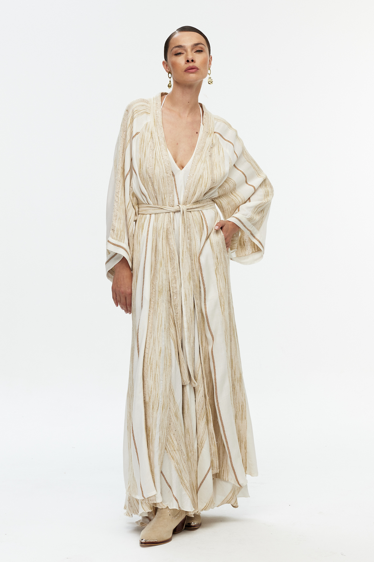 Kușaklı uzun kimono 2