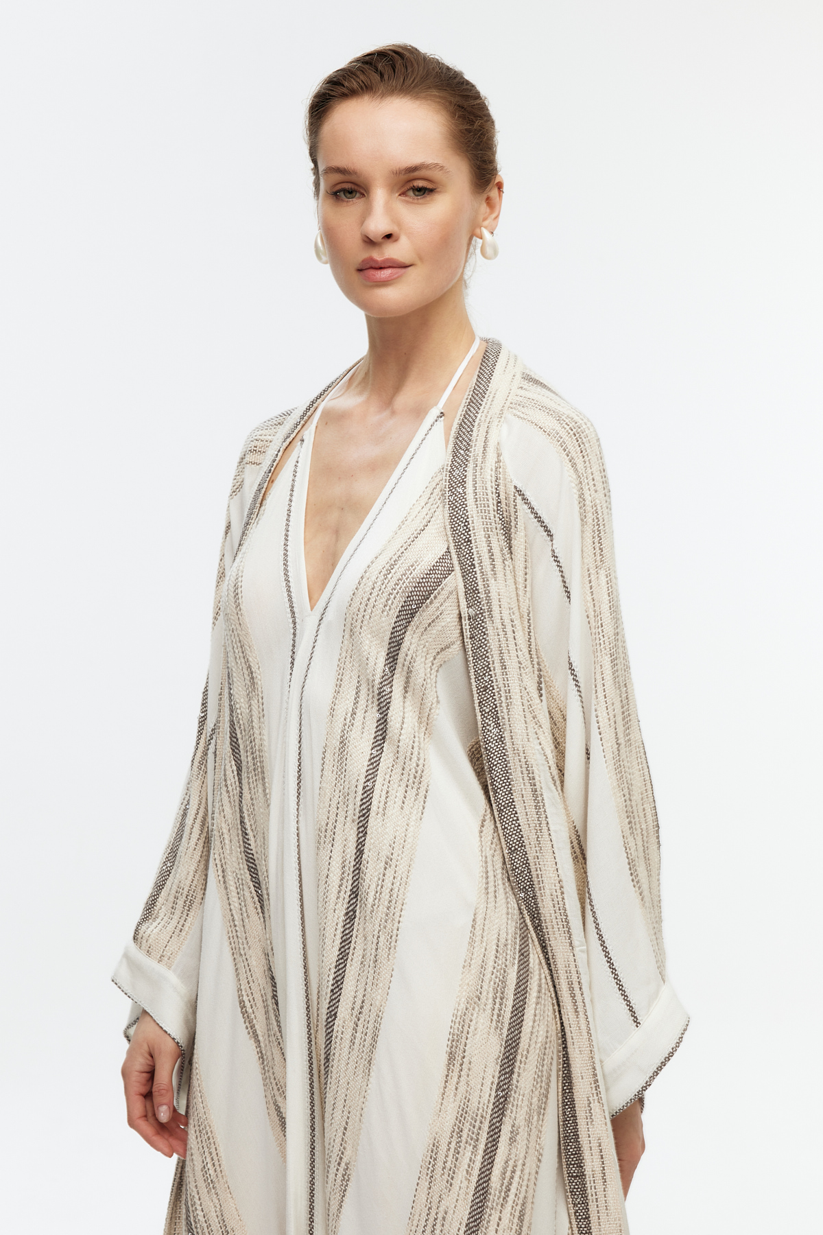 Kușaklı uzun kimono 5