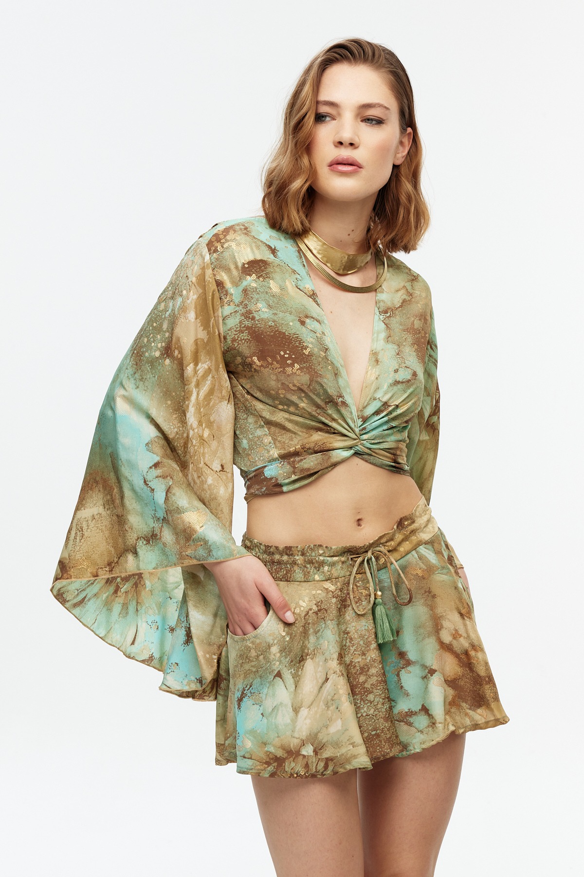 Crop top şort etek takım 2