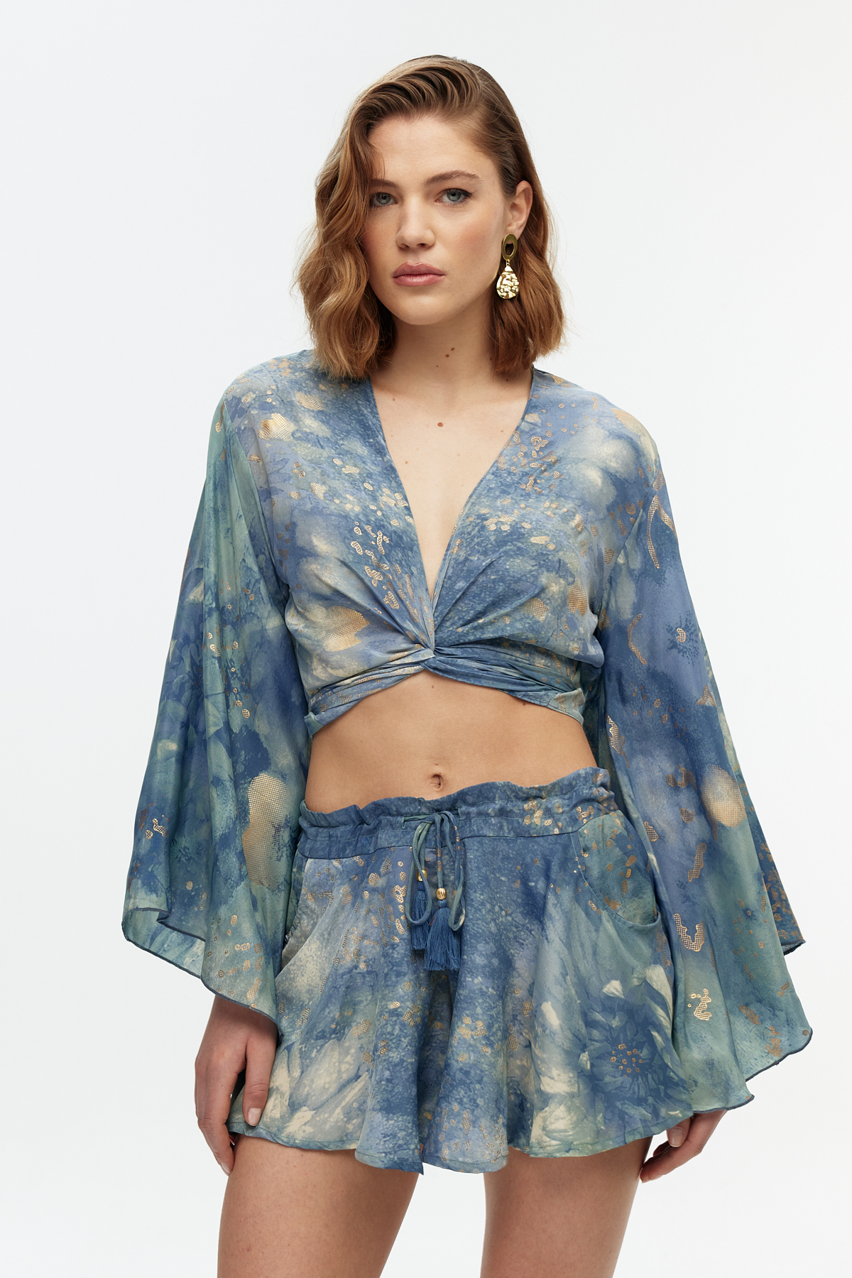 Crop top şort etek takım
