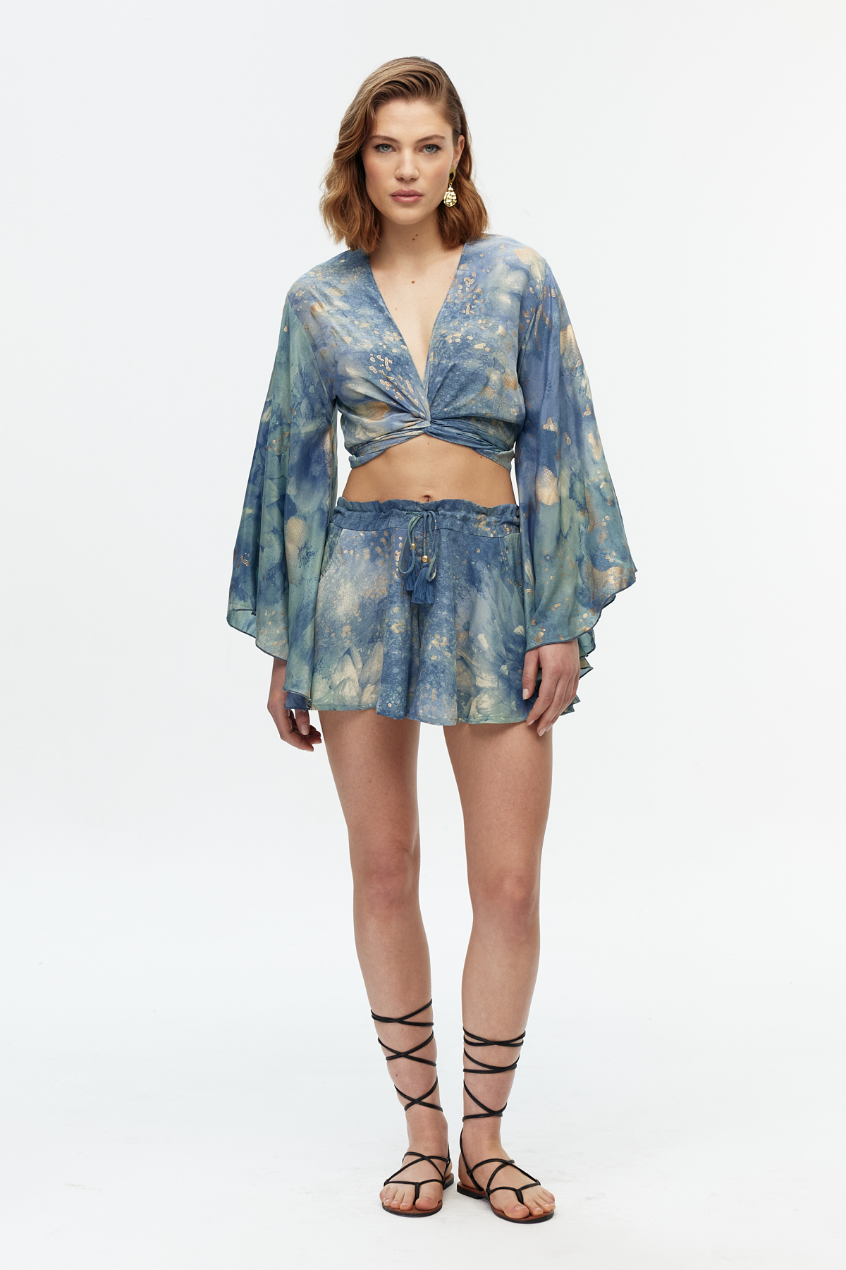 Crop top şort etek takım
