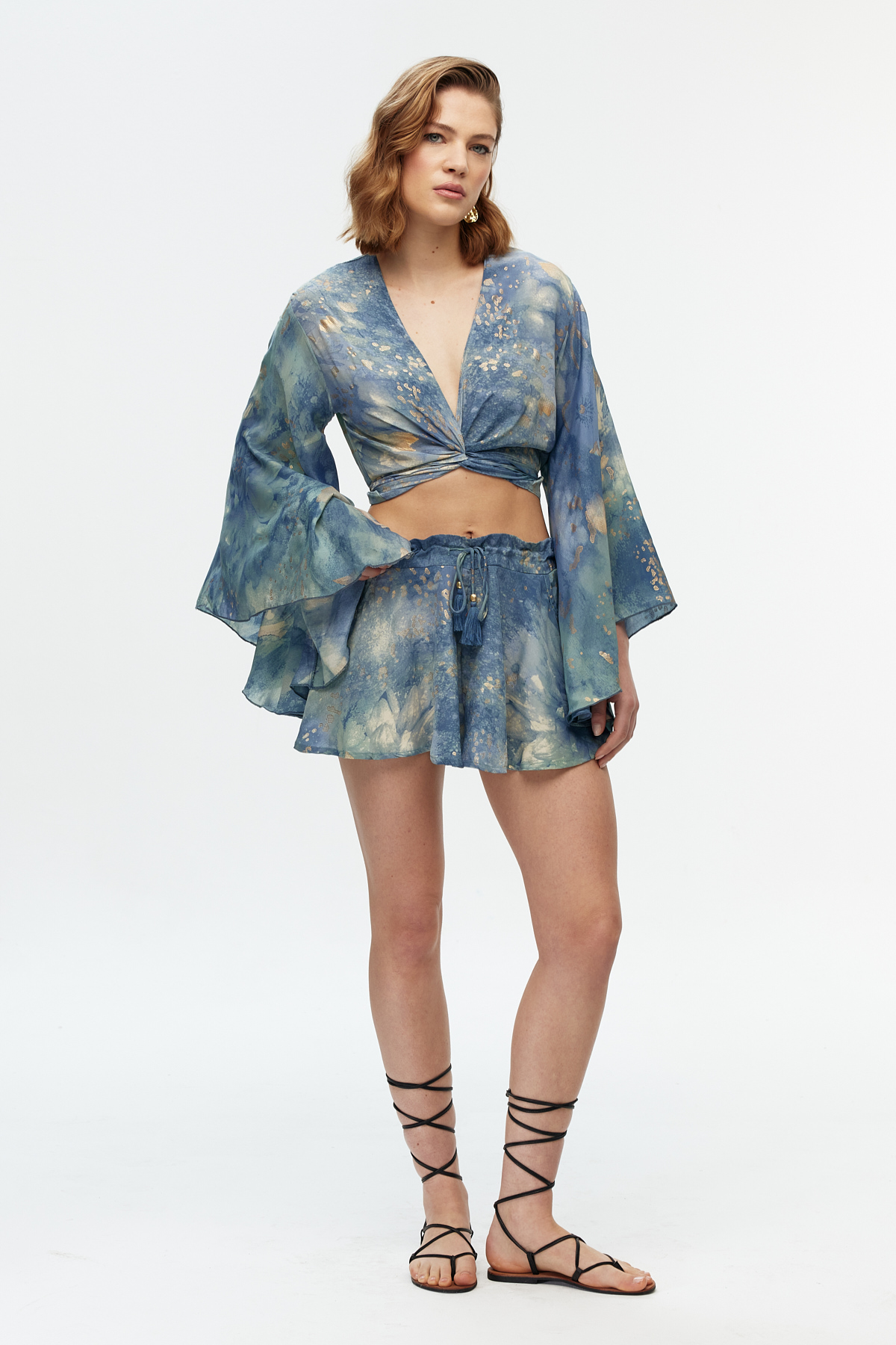 Crop top şort etek takım