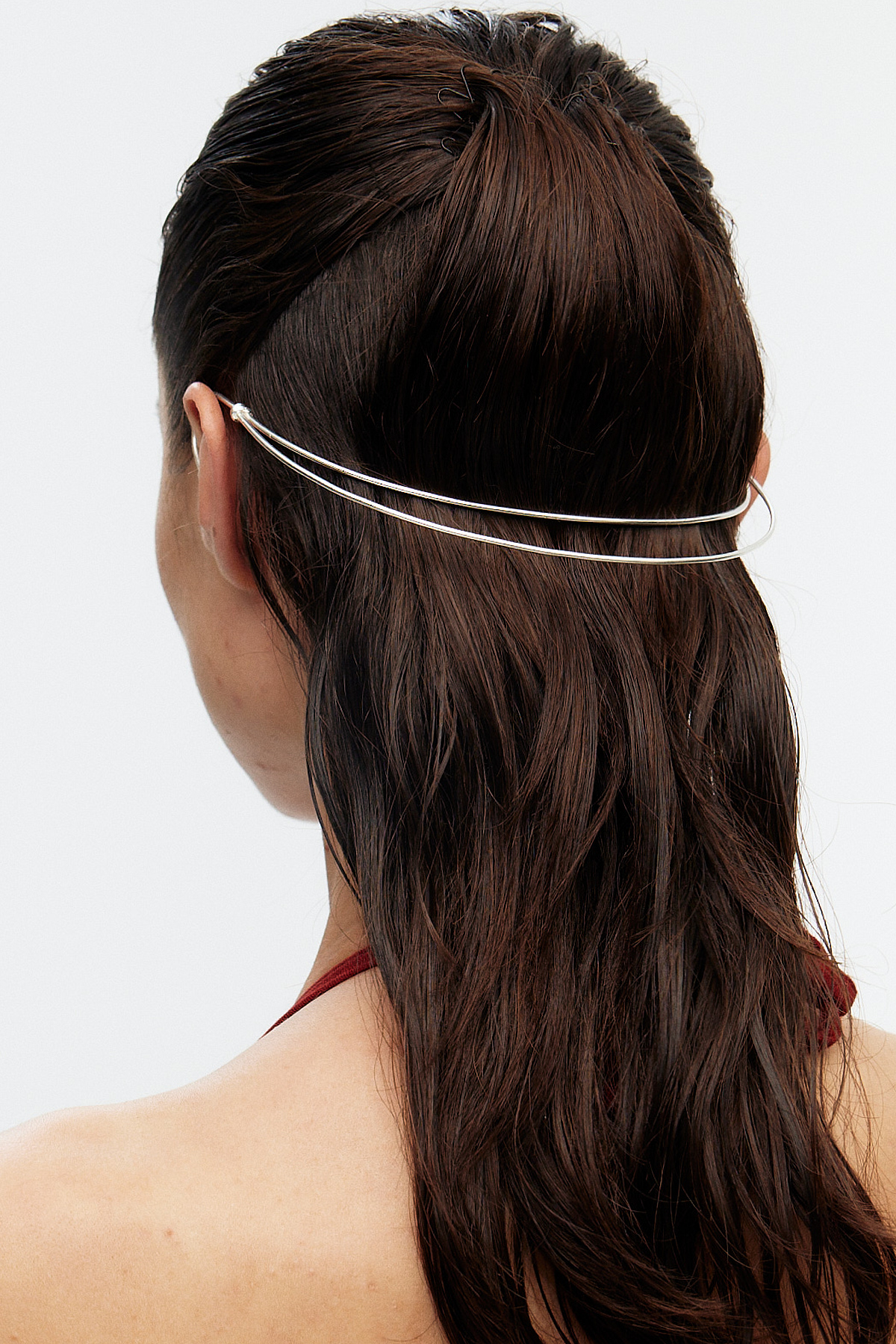 Double Line Silver Hair Cuff 2