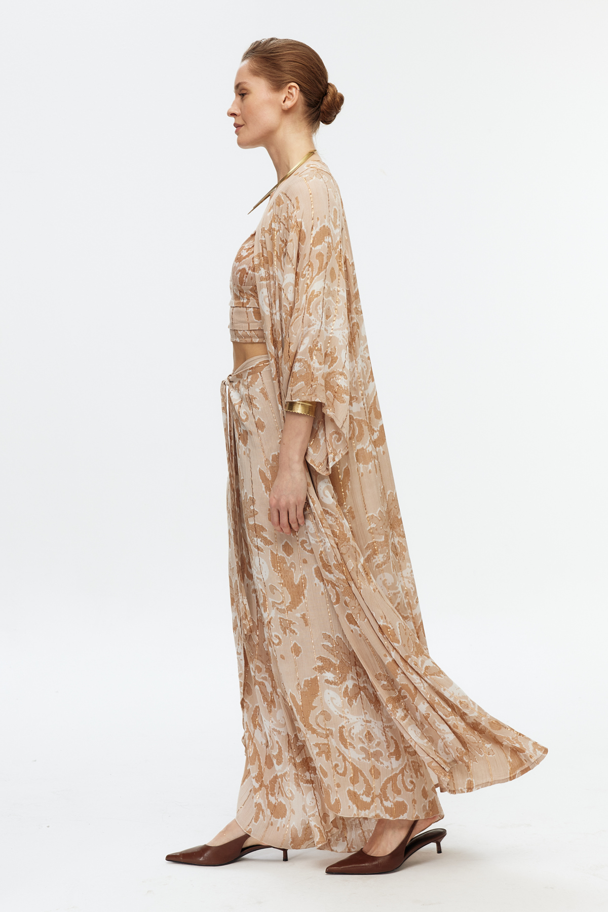 Bohem desenli uzun kimono 3