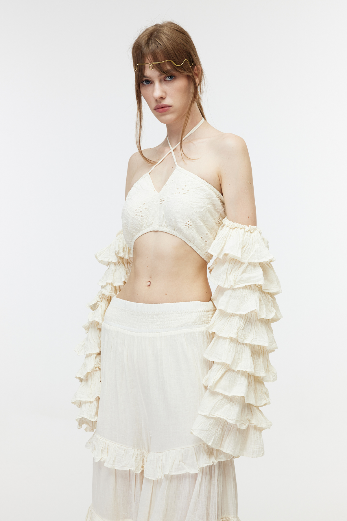Ekru cotton bolero